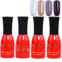 4tlg OV Tränken-weg Red Bottle Süßigkeit mischte Farben UV Color Gel Polish Set (NO.101-104,  15 ml)