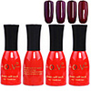 4tlg OV Tränken-weg Red Bottle Süßigkeit mischte Farben UV Color Gel Polish Set (NO.105-108,  15 ml)