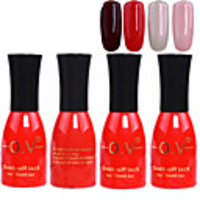 4tlg OV Tränken-weg Red Bottle Süßigkeit mischte Farben UV Color Gel Polish Set (No.145-148,  15 ml)