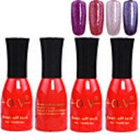 4tlg OV Tränken-weg Red Bottle Süßigkeit mischte Farben UV Color Gel Polish Set (No.153-156,  15 ml)
