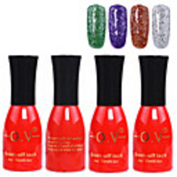 4tlg OV Tränken-weg Red Bottle Süßigkeit mischte Farben UV Color Gel Polish Set (No.181-184,  15 ml)