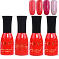 4tlg OV Tränken-weg Red Bottle Süßigkeit mischte Farben UV Color Gel Polish Set (NO.29-32,  15 ml)