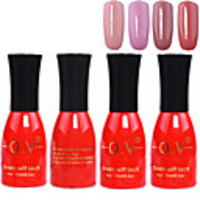 4tlg OV Tränken-weg Red Bottle Süßigkeit mischte Farben UV Color Gel Polish Set (No.41-44,  15 ml)