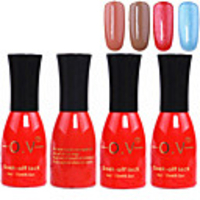 4tlg OV Tränken-weg Red Bottle Süßigkeit mischte Farben UV Color Gel Polish Set (No.89-92,  15 ml)