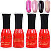 4tlg OV Tränken-weg Red Bottle Süßigkeit mischte Farben UV Color Gel Polish Set (Nr.117-120,  15 ml)