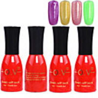 4tlg OV Tränken-weg Red Bottle Süßigkeit mischte Farben UV Color Gel Polish Set (Nr.169-172,  15 ml)