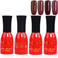 4tlg OV Tränken-weg Red Bottle Süßigkeit mischte Farben UV Color Gel Polish Set (Nr.49-52,  15 ml)