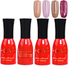 4tlg OV Tränken-weg Red Bottle Süßigkeit mischte Farben UV Color Gel Polish Set (Nr.57-60,  15 ml)