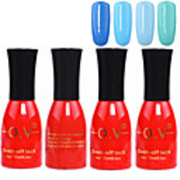 4tlg OV Tränken-weg Red Bottle Süßigkeit mischte Farben UV Color Gel Polish Set (Nr.61-64,  15 ml)