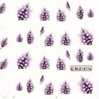 4tlg Wassertransferdruck-Feder-Nagel-Aufkleber NO.1