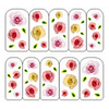 4tlg Water Transfer Printing Bunte Blumen Nail Stickers