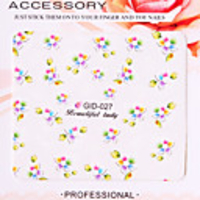 4tlg Water Transfer Printing Leuchtende Blumen Nail Stickers