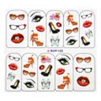 4tlg Water Transfer Printing Nail Art Sticker BOP Sery Mixed-Muster No.1