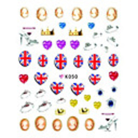 4tlg Water Transfer Printing Nail Art Stickers K Sery Mixed-Muster No.2