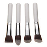 4tlg Weiß Griff Foundation Make-up-Pinsel Set