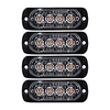4x bernsteinfarben ultradünne 4-LED-Warnung Notfall blinkende Blitzlichtleisten Oberflächenmontage für PKW Van LKW Jeep 4x4 Geländewagen ATV Utv Lightinthebox