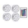 4x smd5050 ip68 unterwasserlampe mit ferngesteuertem rgb tauchlicht aaa batteriebetrieben für vase schüssel garten party schwimmbad dekor beleuchtung Lightinthebox