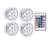 4x smd5050 ip68 unterwasserlampe mit ferngesteuertem rgb tauchlicht aaa batteriebetrieben für vase schüssel garten party schwimmbad dekor beleuchtung Lightinthebox