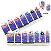 4x7PCS Cartoon-Blau Cate Nail Art Sticker