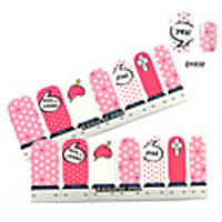 4x7PCS Karikatur-Liebes-Zeichen Muster Nail Art Sticker