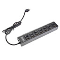 7-1 Super-USB-Hub mit Stromkabel AU Schwarz