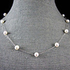 7-8mm natürlichen Süßwasser-Perlenkette mit Silber-Kette - 18 Zoll (weitere Farben)
