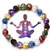 7 Chakra Reiki Heilstein Armband Yoga Balance Energie imitieren vulkanische Steinperlen Schmuck handgefertigte diy Perlenarmbänder
