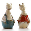 7 "Country Style Cat Typ Keramik Collectibles (2 Stück)