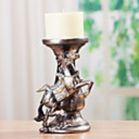 7 "Country Style Horse Typ Polyresin Kerzenhalter