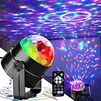 7 farbe dj strobe led disco ball 3w sound control laser projektor rgb bühne lichteffekt licht musik weihnachtsfeier schlafzimmer dekoration Lightinthebox