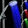 7 Farben LED Light Abgerundete Top-Spray Duschkopf Badezimmer mit Dusch Chrome Coated