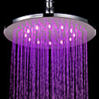 7 Farben ändern LED Zeitgenössische Chrome Dusche Wasserhahn Leiter der 10-Zoll-