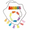 7 Farben niedlichen Cartoon Bär Halskette Edelstahl Kette Halskette für Mädchen Frauen (Halskette Armband Haarspange Set) Lightinthebox