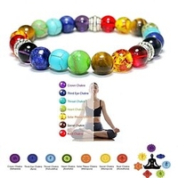 7 gemischte Chakra Heilung Balance Perlen Armband Yoga Lebensenergie Naturstein Armband Liebhabergeschenk