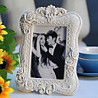 7 "H European Style Weiß Polyresin Bilderrahmen