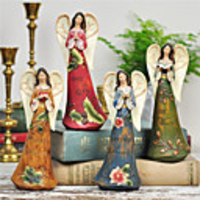 7 "H Land-Art-Engel Polyresin Collectibles (4 Stück)