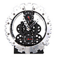7 "H Modern Style Getriebe Metall Tabletop Uhr