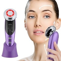 7-in-1-Facelifting-Geräte HF-Mikrostrom-Hautverjüngungs-Gesichtsmassagegerät Lichttherapie Anti-Aging-Falten-Schönheitsgerät