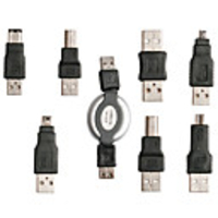 7-in-1 Multi-Funktions-portable 1394 Computer-camera/MP3 Adapter USB Set für die Reise (Schwarz)