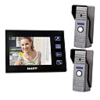 7 "LCD Farb-Video-Türsprechanlage mit SD Card Bild aufzeichnen,  Taking Foto (2 Kamera auf 1 Monitor)