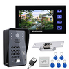 7 lcd Video Tür Telefon Gegensprechanlage RFID Tür Zugangskontrolle Kit Außenkamera Elektroschlag Lockwireless Fernbedienung Lightinthebox