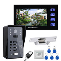 7 lcd Video Tür Telefon Gegensprechanlage RFID Tür Zugangskontrolle Kit Außenkamera Elektroschlag Lockwireless Fernbedienung Lightinthebox