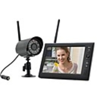 7 "LCD Wireless Baby Monitor 4-Kanal Quad-Sicherheitssystem DVR mit 1-Kameras