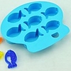 7 Löcher Fisch-Form Icy-Würfel-Behälter,  Silikon Material