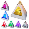 7 LED Farben ändern pyramidenförmigen digitalen Wecker Kalender Thermometer (weiß,  3xAAA)