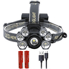 7 Led Headlamp 3XML T64XPE led Headlight Stirnlampen Wasserfest 2000 lm LED LED 7 Sender 5 Beleuchtungsmodus inklusive Batterien und USB-Kabel Wasserfest Professionell Camping / Wandern Lightinthebox