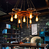 7-Licht 90 cm Verstellbar Pendelleuchten Holz / Bambus Glas Industriell Lackierte Oberflächen Retro Vintage 110-120V 220-240V Lightinthebox
