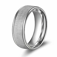 7 mm / 8 mm Titanring (Silber,  10/8 mm)
