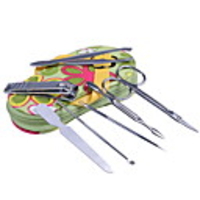 7 PCS Cartoon Hausschuhe Pattern Nagelknipser Maniküre-Set (zufällige Farben)