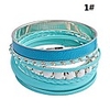 7 PCS Leather And Alloy Armbänder Set (verschiedene Farben)